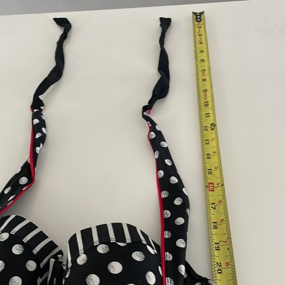 M (8-10) Santorini Collection polka dot tankini black/white/red/gold - Picture 8 of 8